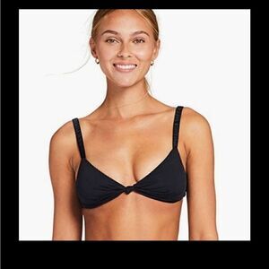 NWT! Vitamin A Zuri Bralette Bikini Top Black Size 12/D/XL